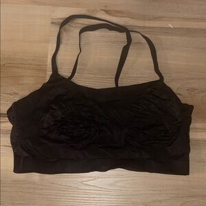 Soma Black Women's Enbliss Luxe Adjustable Bralette Unpadded L